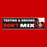 No Texting bumper stickers