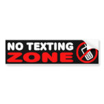No Texting Zone Bumper Sticker