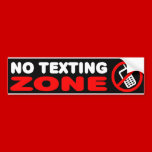 No Texting Zone bumper stickers