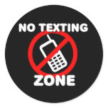 No Texting Zone Sticker