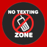 No Texting Zone stickers