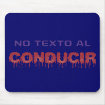 No Texto al Conducir Mouse Pad