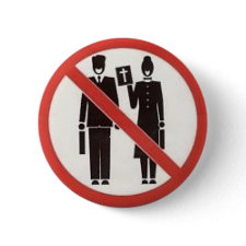 No Thanks We're Atheists Badge/Button button