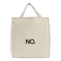 NO. Tote Bag embroidered bags