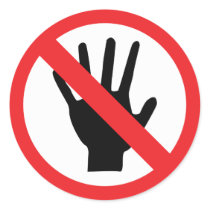 no touching icon stickers