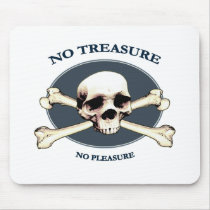 No Treasure Pirate Skull Mousepad