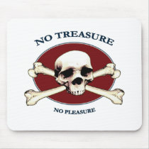 No Treasure Pirate Skull Mousepad