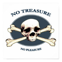 No Treasure Pirate Skull Poster