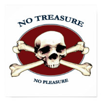 No Treasure Pirate Skull Posters