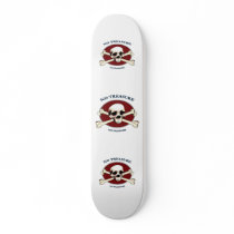 No Treasure Pirate Skull Custom Skateboard
