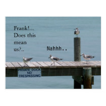 No Trepassing Post Card postcards