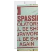 NO TRESPASSING! rack cards