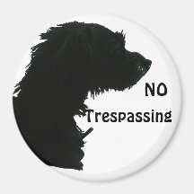 No trespassing refrigerator magnet
