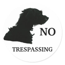 NO TRESPASSING stickers