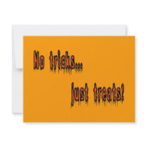 No Tricks Just Treats Invitation