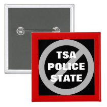 No TSA Police State Button buttons
