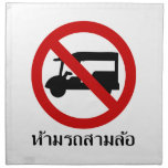 NO Tuk-Tuk TAXI ⚠ Thai Road Sign ⚠ Napkin