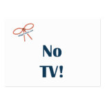 No TV Reminders Business Cards