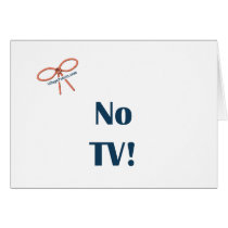 No TV Reminders Card
