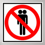 No Two-Headed People Sign Print