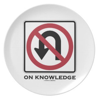 No U-Turn On Knowledge (Transportation Sign) Plate