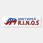 No vote por R.I.N.O.s Pegatina De Parachoque
