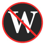 No W Sticker