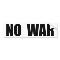 NO WAR BUMPER STICKERS