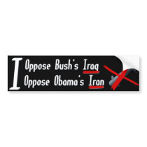 No War in Iran or Iraq Bumper Sticker