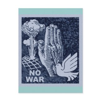 NO WAR postcard