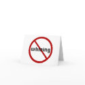 no whining note card card