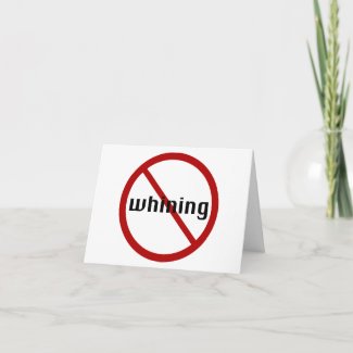 no whining note card card