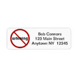 No Whining Return Address Labels