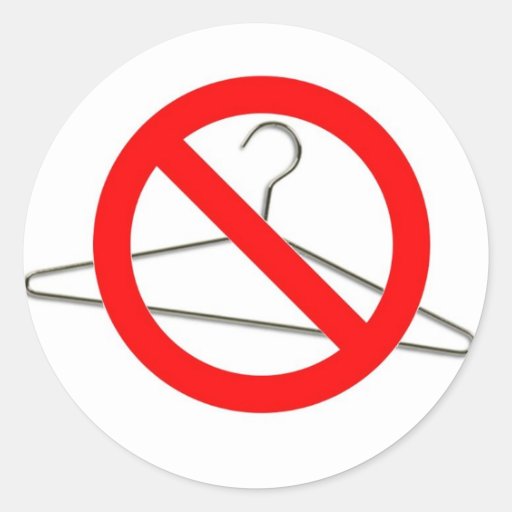 No Wire Hangers!!! Sticker Zazzle
