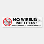 No Wireless Smart Meters Bumper Sticker