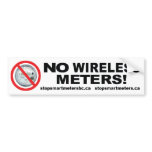 No Wireless Smart Meters Bumper Sticker