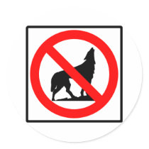 No Wolves Highway Sign stickers by wesleyowns No Wolves Highway Sign stickers