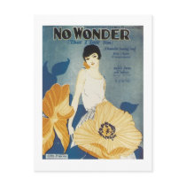 No Wonder That I Love You Vintage Songbook Cover Postcards