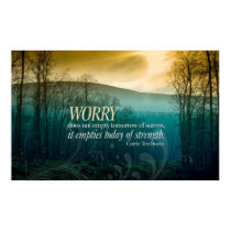 No Worries inspirational poster print