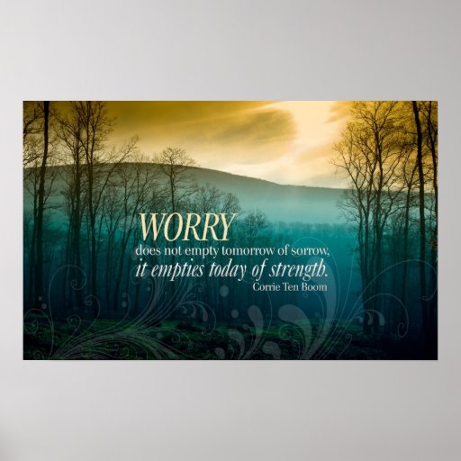 No Worries inspirational poster print