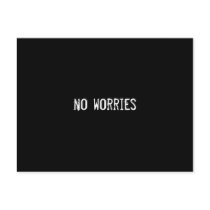 no worries postcards