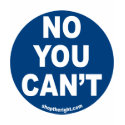 No You Can't Ladies Baby Doll (Fitted) t-shirts by shoptheright No You Can't Ladies Baby Doll (Fitted) t-shirts