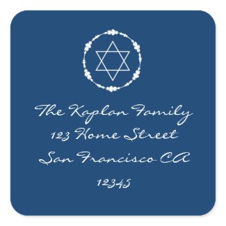 Noah Bar Mitzvah Envelope Seal Return Address sticker