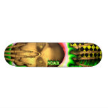 Noah Green Flames and Skull skateboard