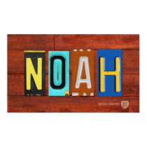 NOAH License Plate Lettering Name Sign Poster posters