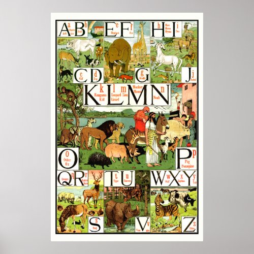 Noahs ark Alphabet Posters for classrooms print