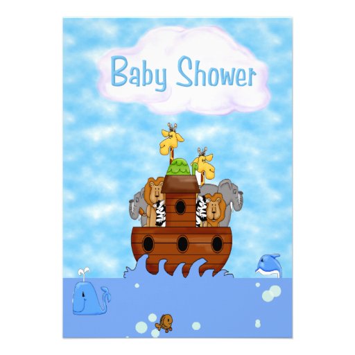 Noah39;s Ark Baby Shower Invitation 5quot; X 7quot; Invitation Card  Zazzle