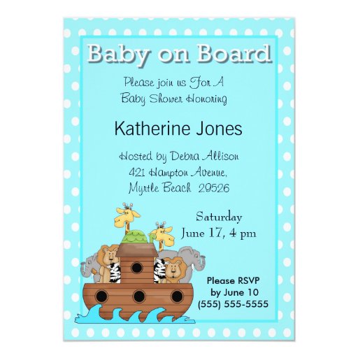 Noah39;s Ark Baby Shower Invitation Zazzle Noah39;s Ark Baby Shower Invitation Zazzle