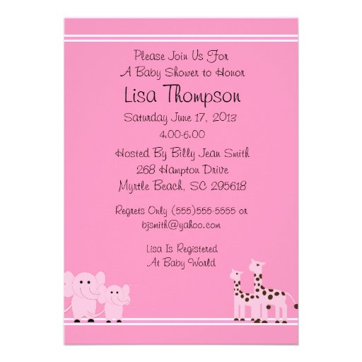 Noah's Ark Baby Shower Invitation