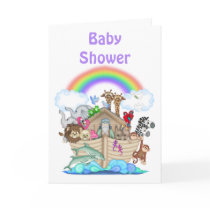 Noah's Ark Baby Shower Invitation cards